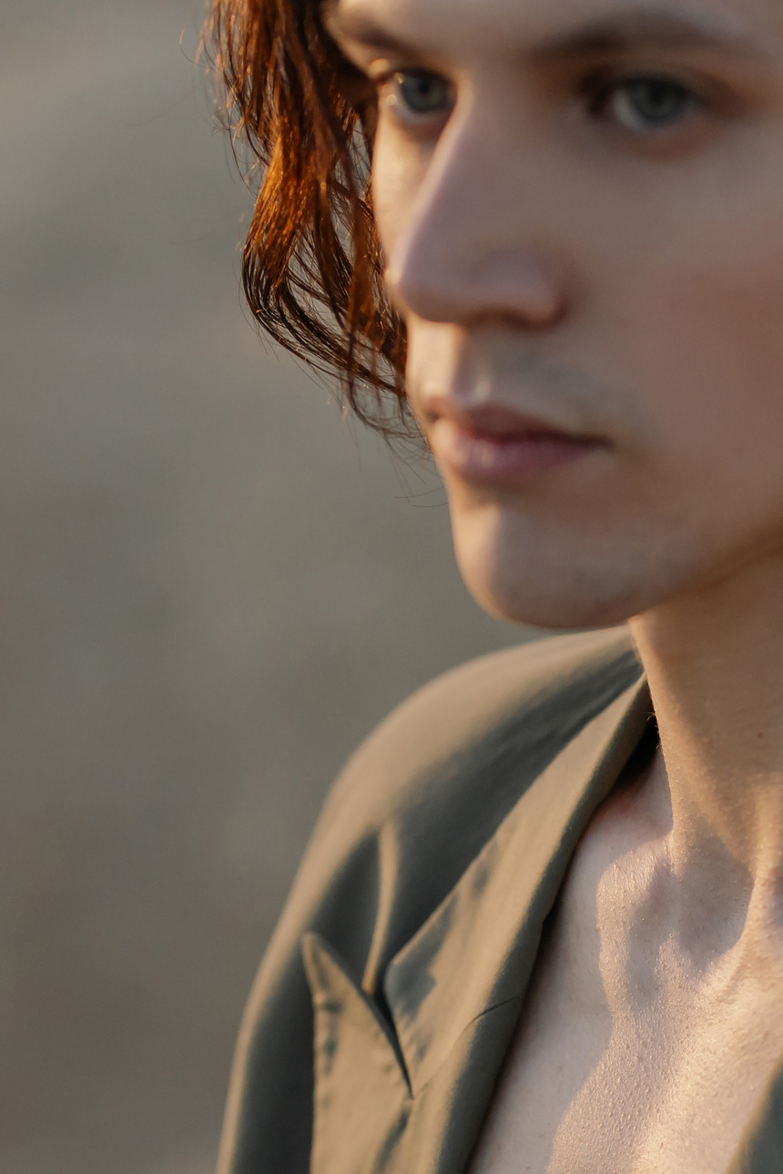 Woman in Brown Collared Shirt